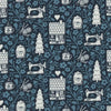 Cozy House Midnight Vignette Fabric Yardage
