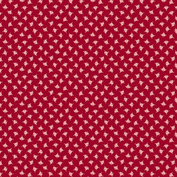 Be Mine Red Tossed Hearts Fabric Yardage