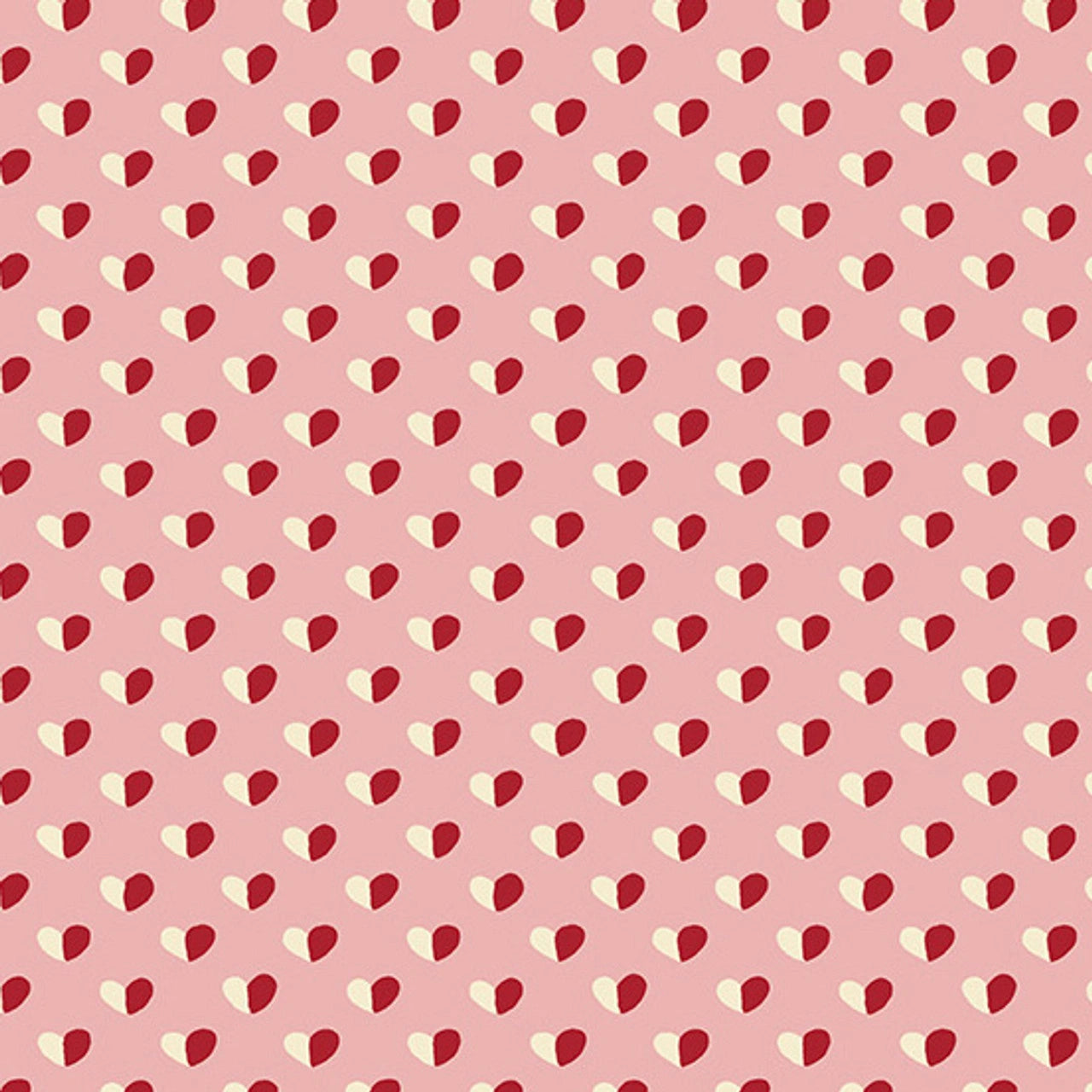 Be Mine Pink Shadow Hearts Fabric Yardage