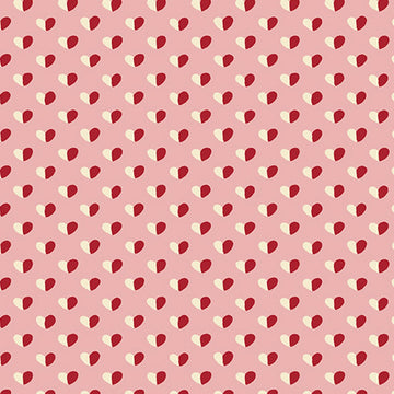Be Mine Pink Shadow Hearts Fabric Yardage