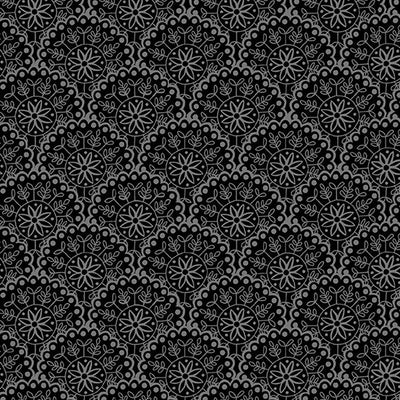 Bee Happy Black Clamshell Fabric Yardage