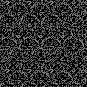 Bee Happy Black Clamshell Fabric Yardage