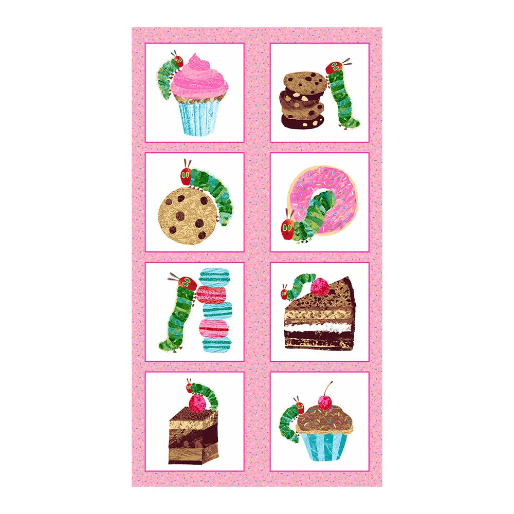 Very Hungry Caterpillar Pink Bake Shop Quilt Panel Product Photo