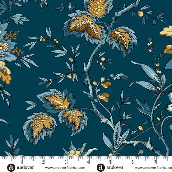 Beach House Midnight Ariel Fabric Yardage Product Photo