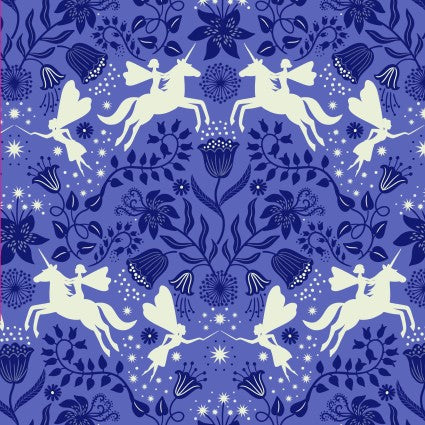 Glow Fairies Blue Fairy Friends Fabric Yardage