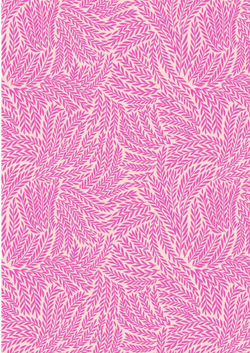 Creative Landscapes Bright Pink Leaf Texture Fabric Yardage