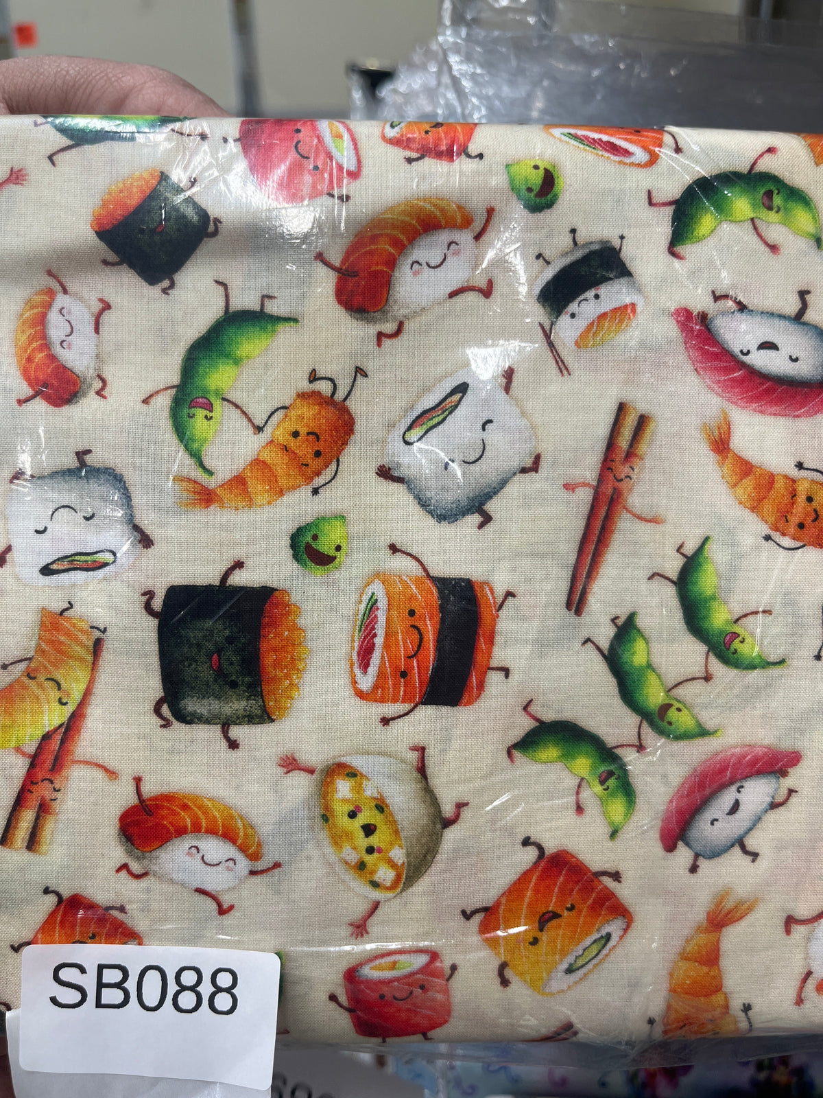 QT Foodie Sushi novelty print quilting fabric short bolt