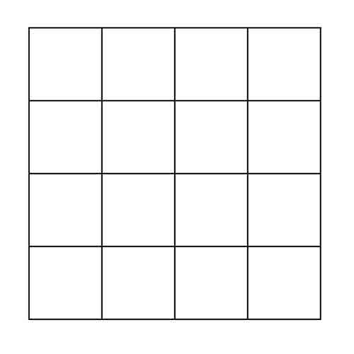 4x4 Grid Block Outline Digital File