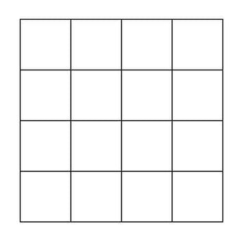 4x4 Grid Block Outline Digital File