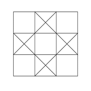 Ohio Star Block Outline Digital File