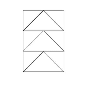 3 Flying Geese Unit Block Outline Digital File