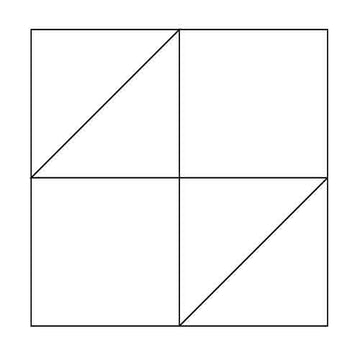 Four Patch with Half Square Triangles Block Outline Digital File