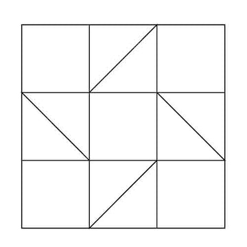 Friendship Star Block Outline Digital File