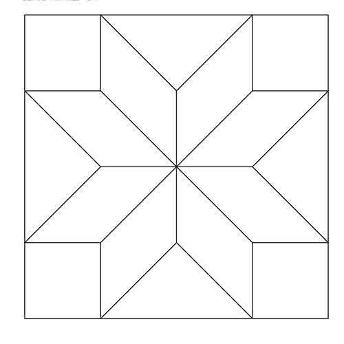 LeMoyne Star Block Outline Digital File