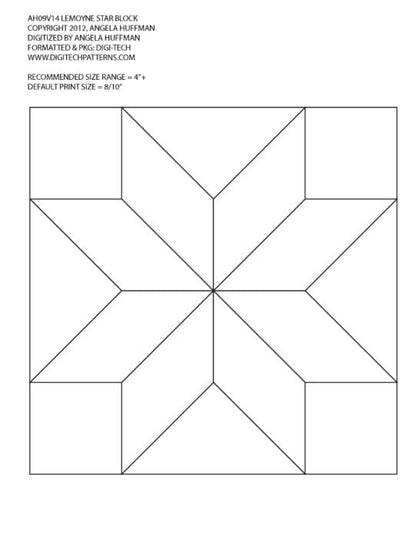 Angela's Piecing Block Outline 24 Piece Set Digital File