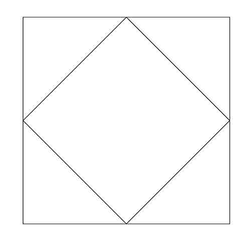 Square in a Square Block Outline Digital File