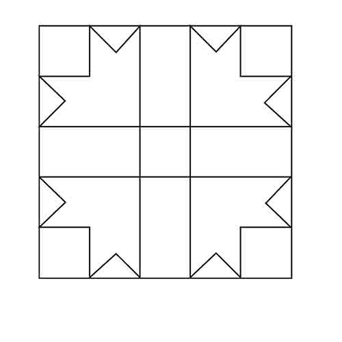 Cross and Crowns Block Outline Digital File