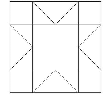 Sawtooth Star Block Outline Digital File