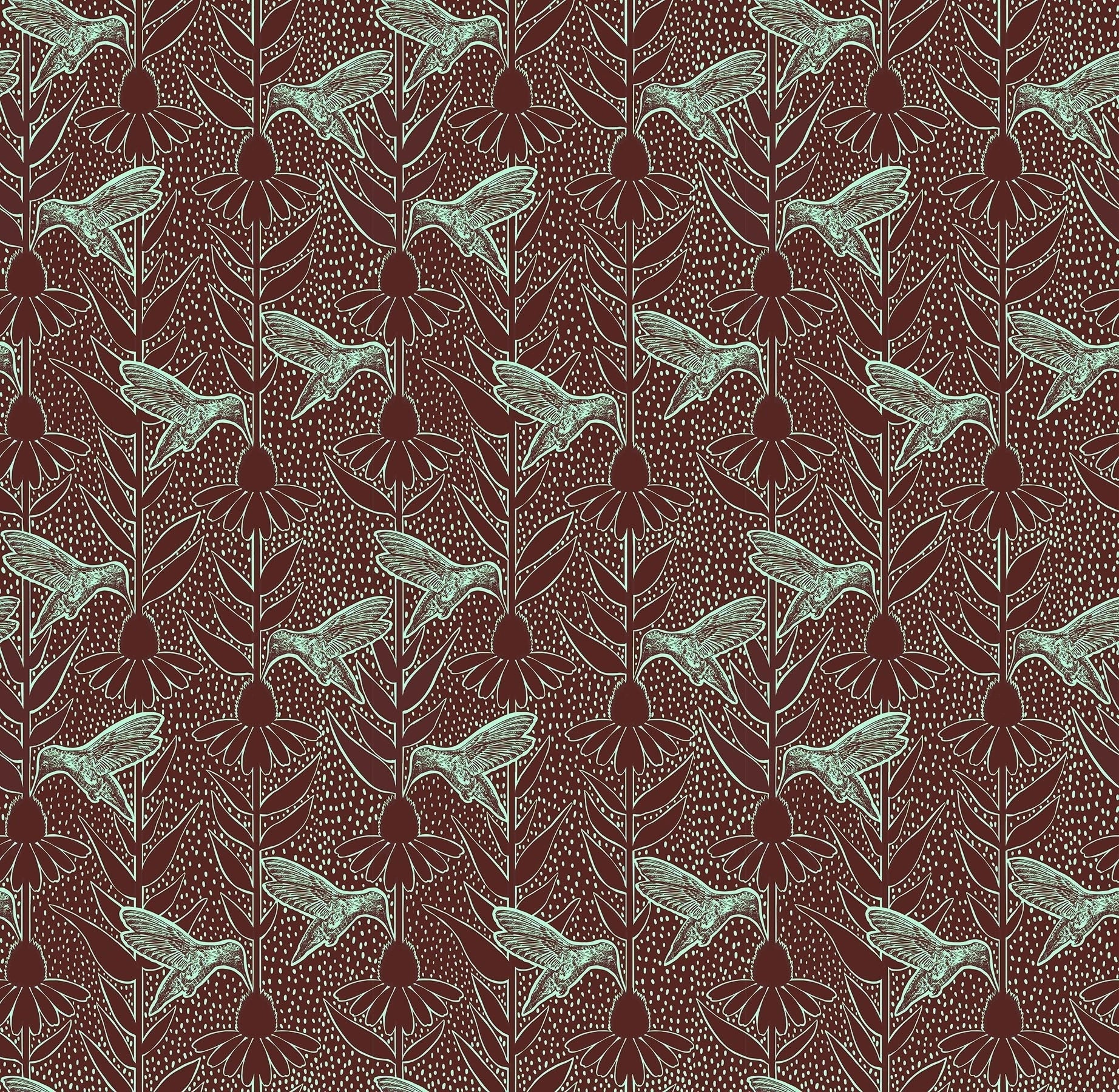 Indelible Ink Patina Humming Fabric Yardage - quilt fabric for sewing and quilting projects