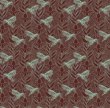 Indelible Ink Patina Humming Fabric Yardage - quilt fabric for sewing and quilting projects