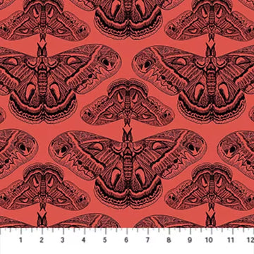 Indelible Ink Guava Cecropia Fabric Yardage - quilt fabric for sewing and quilting projects