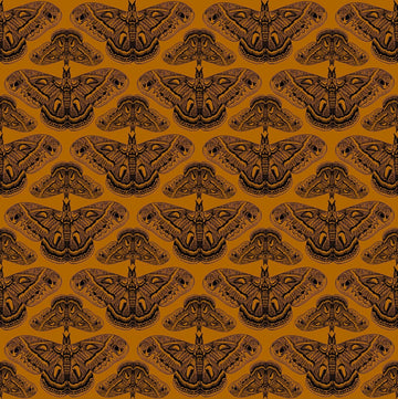 Indelible Ink Saffron Cecropia Fabric Yardage - quilt fabric for sewing and quilting projects