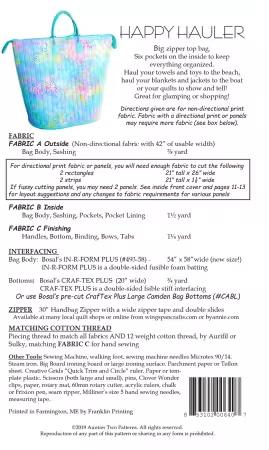 Happy Hauler Pattern - image 2 - quilting supply from Quilted Joy