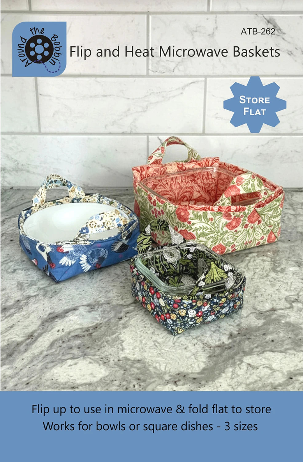 Flip and Heat microwave heating basket quilted