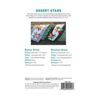 Desert Stars Quilt Pattern