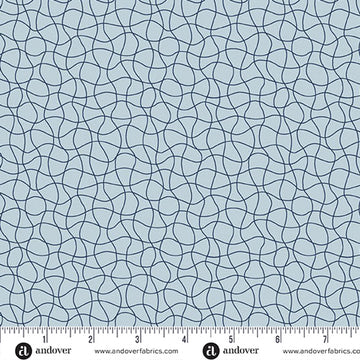 Coastal Walk Wedgewood Drift Net 108" Wide 3 Yard Quilt Fabric Back Pack - wide quilt backing fabric for longarm quilting