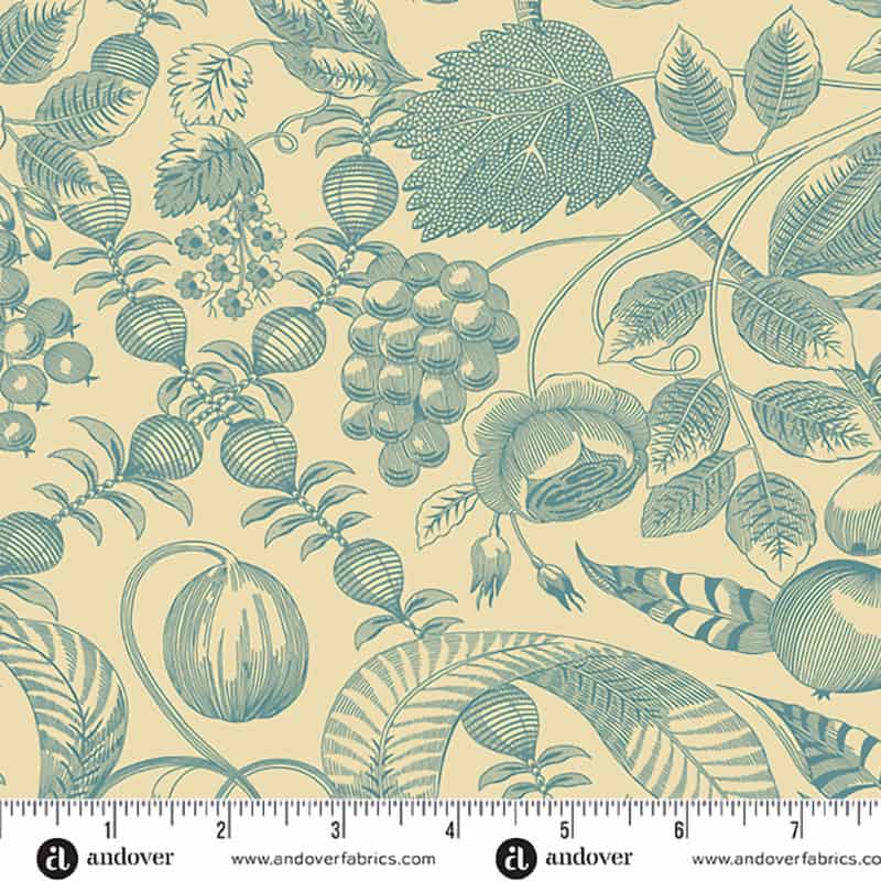 Botanical Beauties Ivory Valley 108″ Wide Quilt Backing Fabric