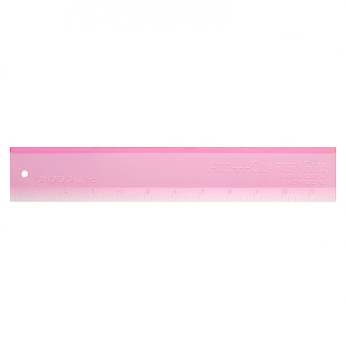 image of Add-A-Quarter Plus 12in Ruler Pink