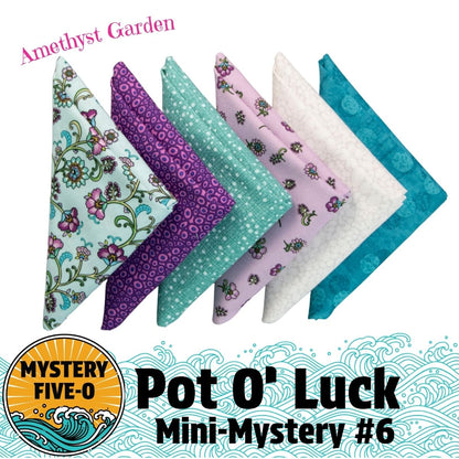 Mystery Five-0 Amethyst Garden Pot O Luck fat quarter bundle