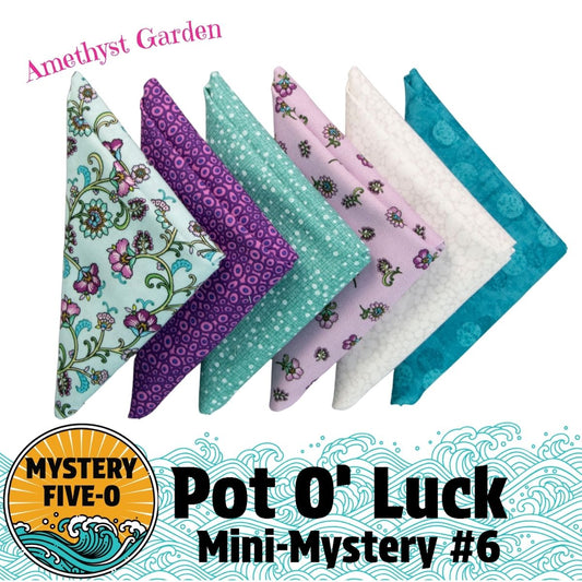 Mystery Five-0 Amethyst Garden Pot O Luck fat quarter bundle