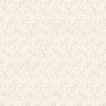 Apple Cider Cream Tossed Vine Fabric Yardage