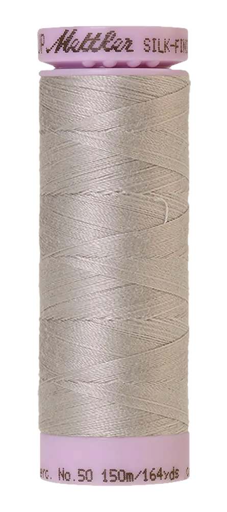 Mettler Cotton Silk Finish 50wt 150m Ash Mist