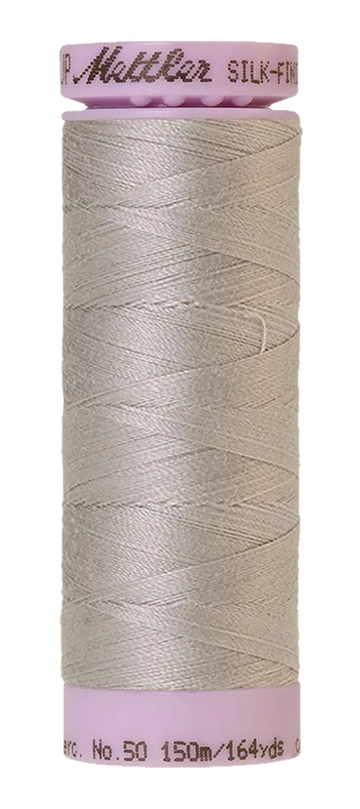 Mettler Cotton Silk Finish 50wt 150m Ash Mist