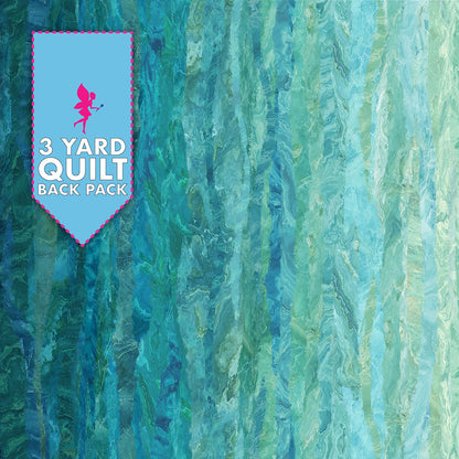 Tranquil Waters Ombre 108" Wide 3 Yard Quilt Back Pack