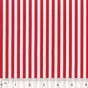 BeColorful Red and White Stripe Fabric Yardage