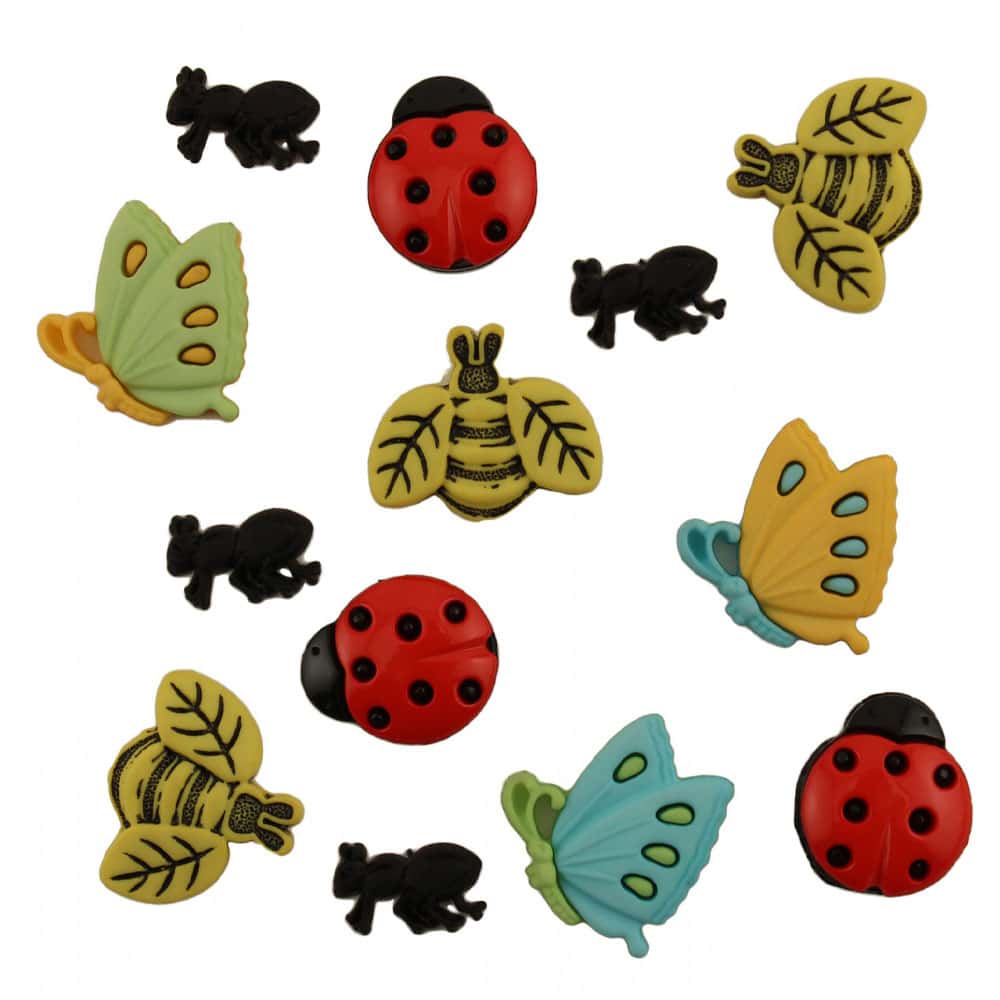 Garden Bugs Button Bag 9 Count