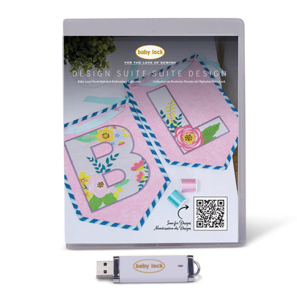 Baby Lock Design Suite Floral Alphabet Embroidery Collection