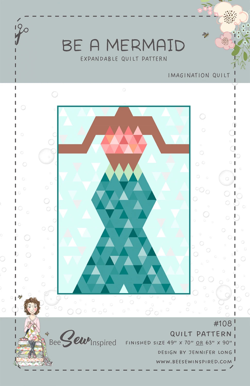 Be A Mermaid Quilt Pattern - image 1 - quilting pattern with step-by-step instructions