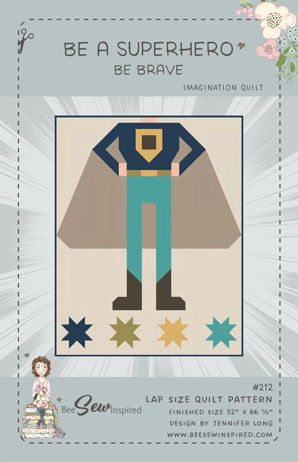 Be a Superhero - Be Brave Quilt Pattern - image 1 - quilting pattern with step-by-step instructions