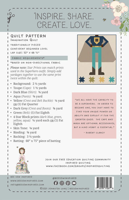 Be a Superhero - Be Brave Quilt Pattern - image 2 - quilting pattern with step-by-step instructions