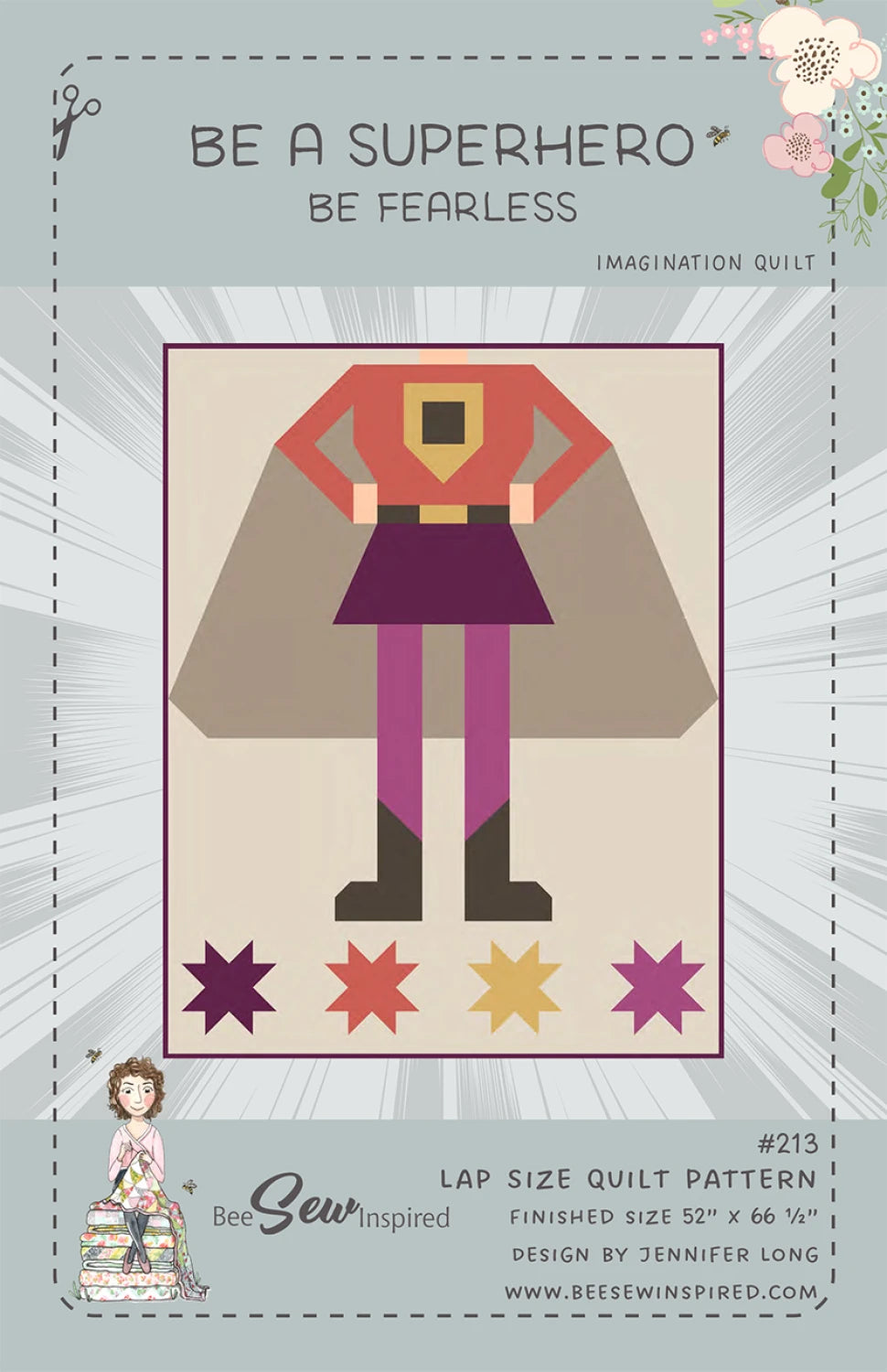 Be a Superhero - Be Fearless Quilt Pattern - image 1 - quilting pattern with step-by-step instructions