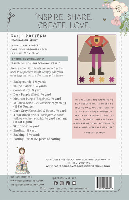 Be a Superhero - Be Fearless Quilt Pattern - image 2 - quilting pattern with step-by-step instructions