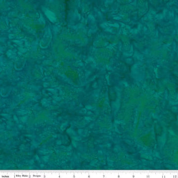 Batiks Hand Dyes Tempo Teal Fabric Yardage
