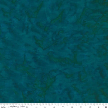 Batiks Hand Dyes Teal Waterfall Fabric Yardage