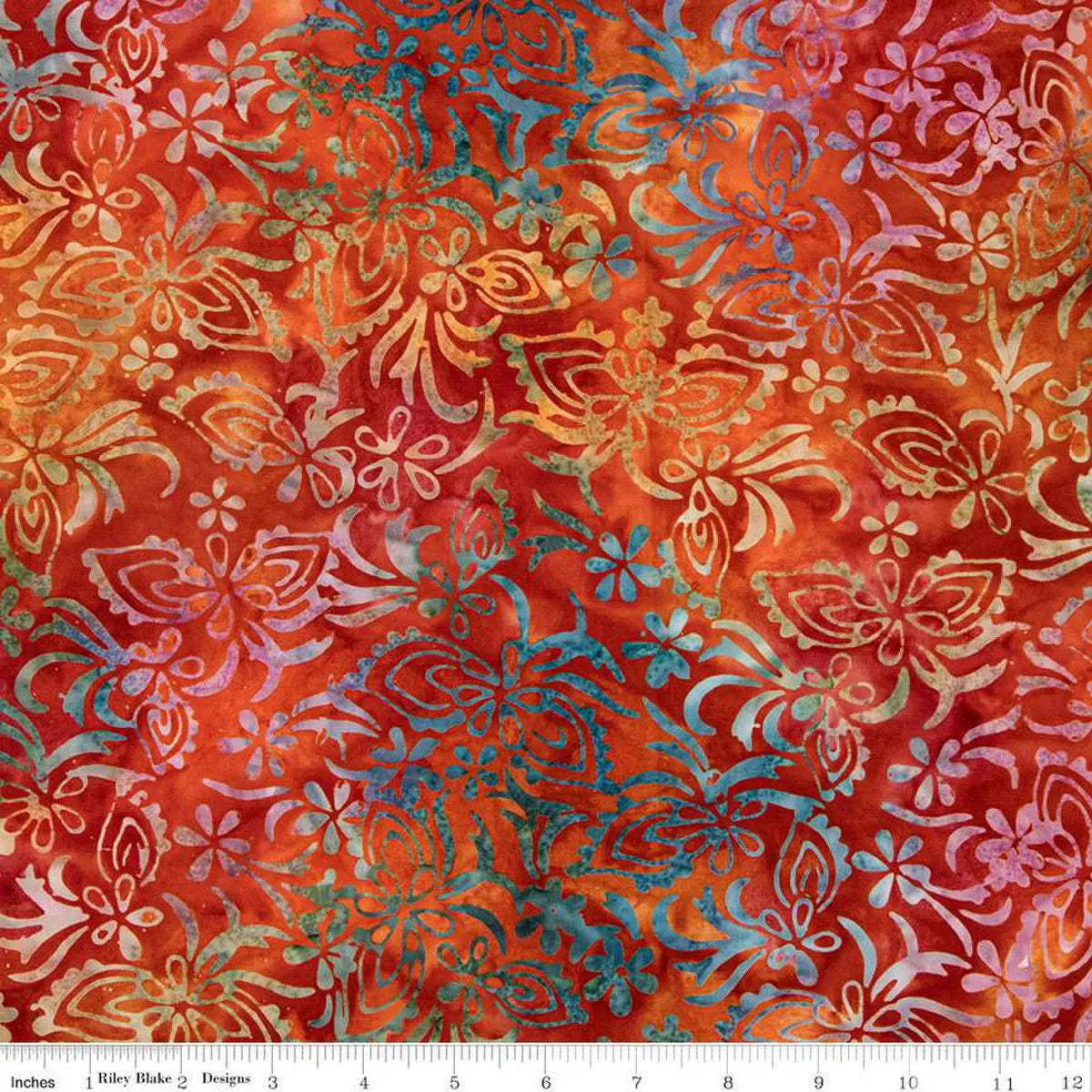 Batiks Warm Rain Marmalade Splash Fabric Yardage