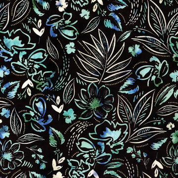 Expressions Batiks Chalk & Charcoal Stardust Splash Fabric Yardage - quilt fabric for sewing and quilting projects